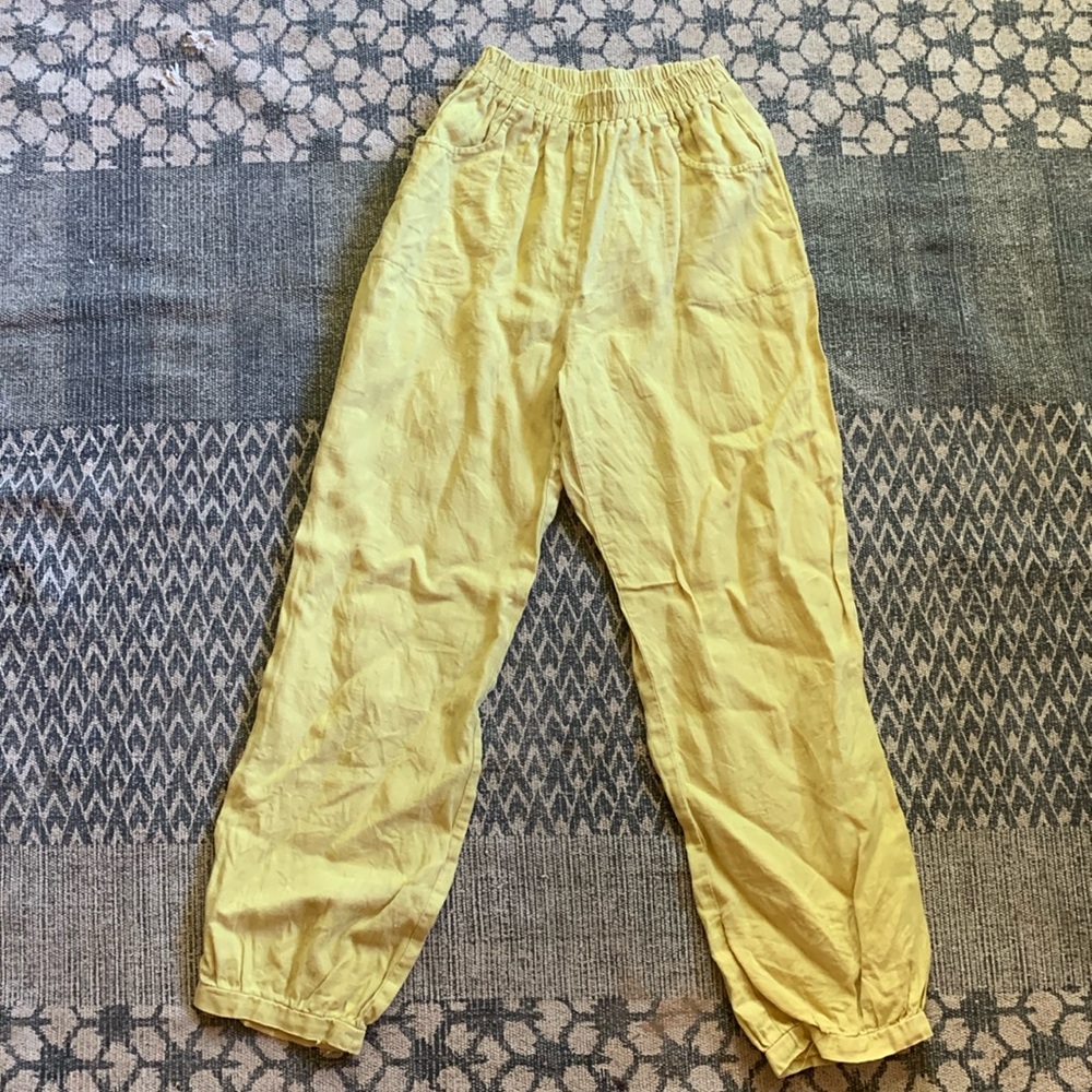 Yellow Linen Pants
